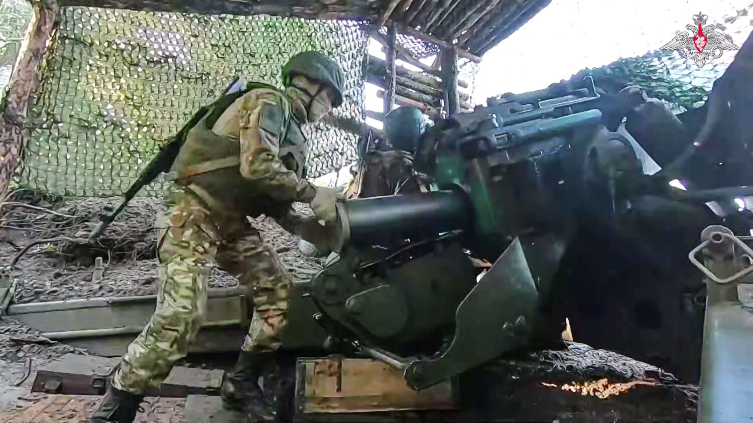 In this photo taken from video distributed by Russian Defense Ministry Press Service on Tuesday, Ju...