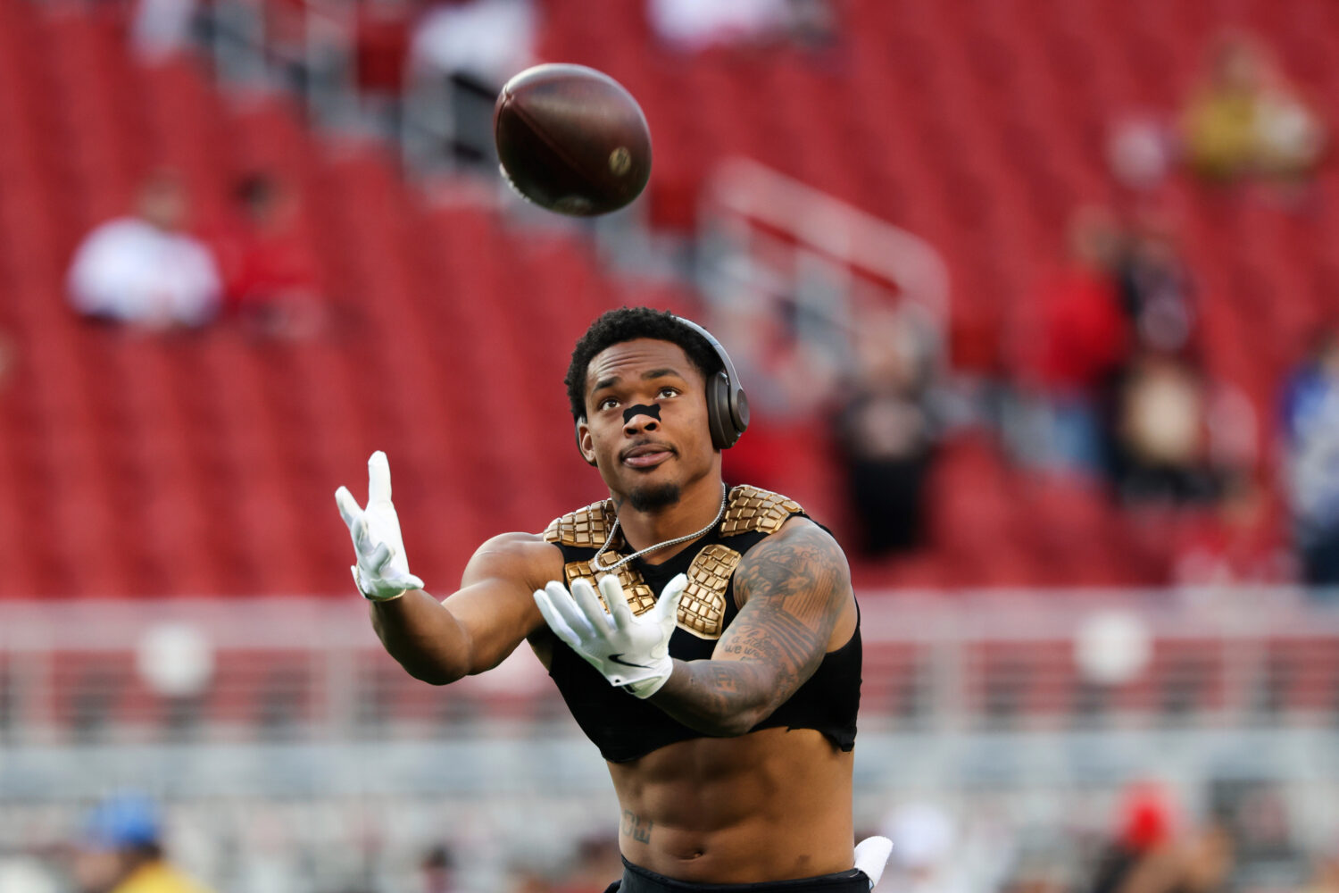 FILE - San Francisco 49ers cornerback Deommodore Lenoir (2) warms up before an NFL football game ag...