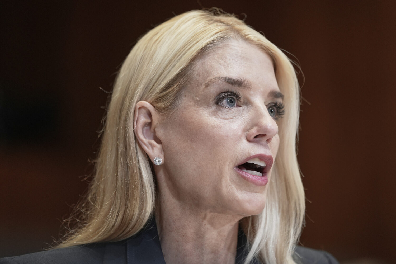 Attorney General Pam Bondi testifies during a Senate Appropriations Committee hearing on the Presid...
