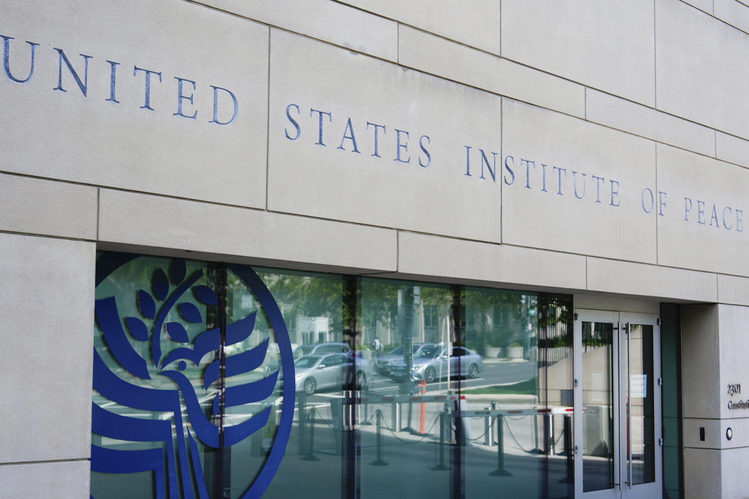 The United State Institute of Peace building is pictured, Monday, May 19, 2025, in Washington. (AP ...