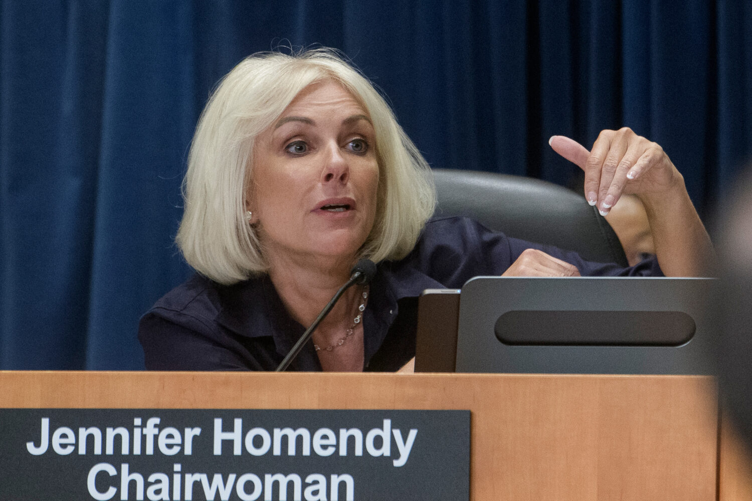 National Transportation Safety Board Chairwoman Jennifer Homendy presides over the NTSB fact-findin...