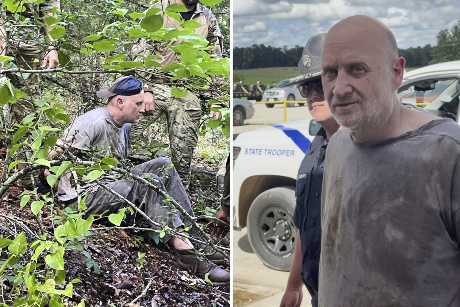 FILE - This combo of images released by the Arkansas Department of Corrections shows the recapture ...
