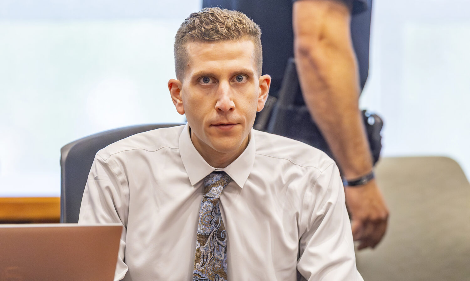 Brian Kohberger, charged in the murders of four University of Idaho students, appears at the Ada Co...