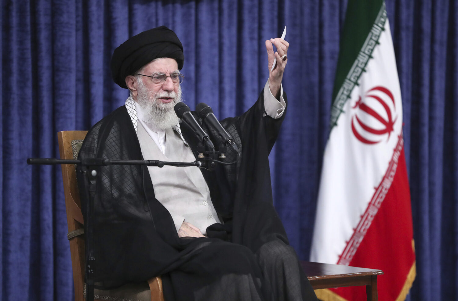 In this photo released by the official website of the office of the Iranian supreme leader, Supreme...