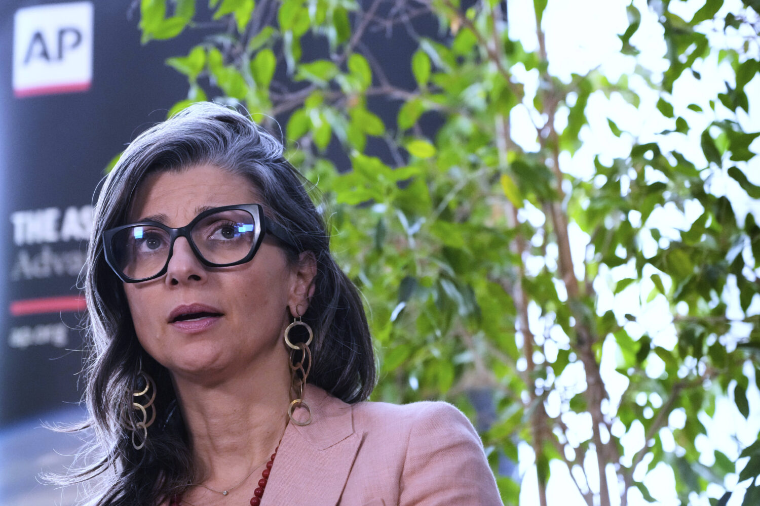 Francesca Albanese, the U.N. special rapporteur for the West Bank and Gaza, is interviewed by the A...