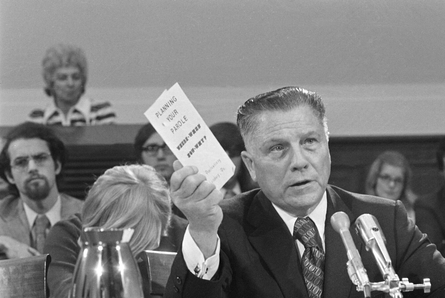 FILE - James R. Hoffa, former president of the Teamsters Union, testifies at a House Judiciary Comm...
