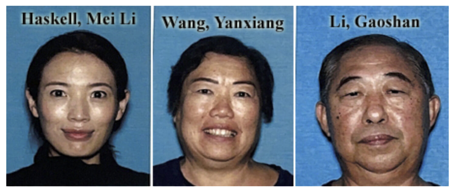 FILE - This undated photo combination provided by the Los Angeles Police Department shows Mei Haske...