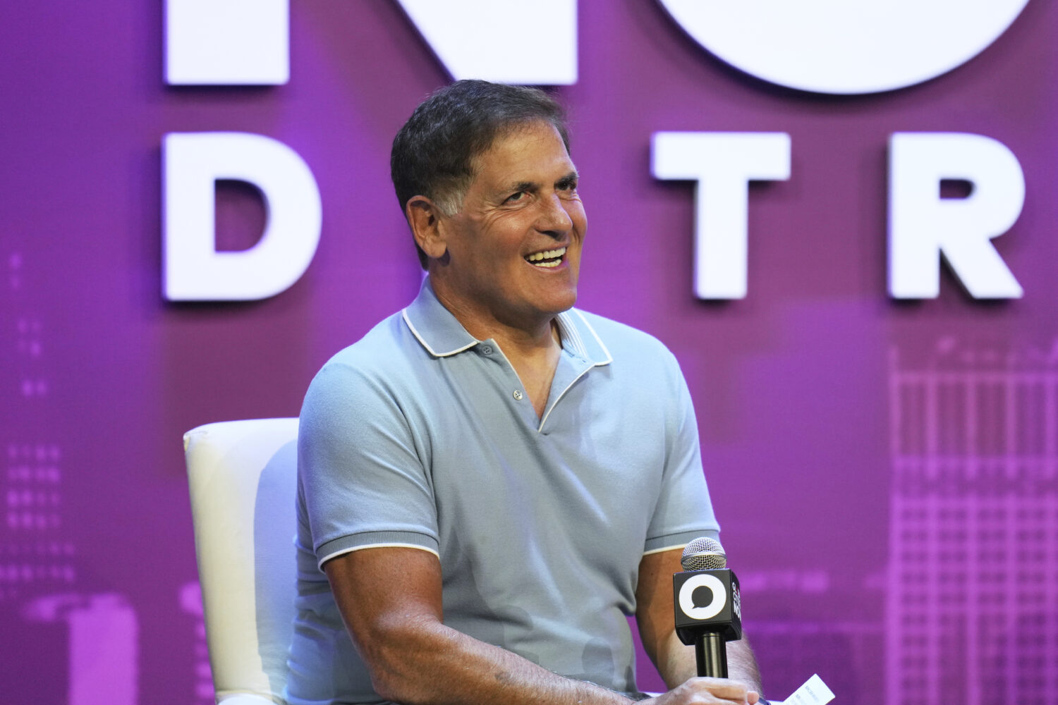 Mark Cuban speaks at a Global Citizen NOW event in Detroit, Thursday, July 10, 2025. (AP Photo/Paul...