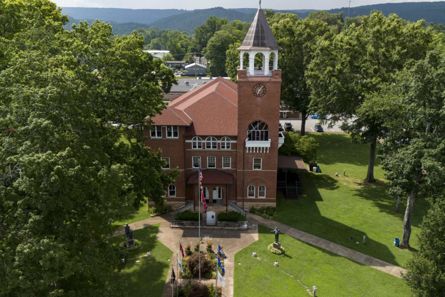 The The Rhea County courthouse where the Scopes Monkey Trial occured in 1925 is seen, Tuesday, July...