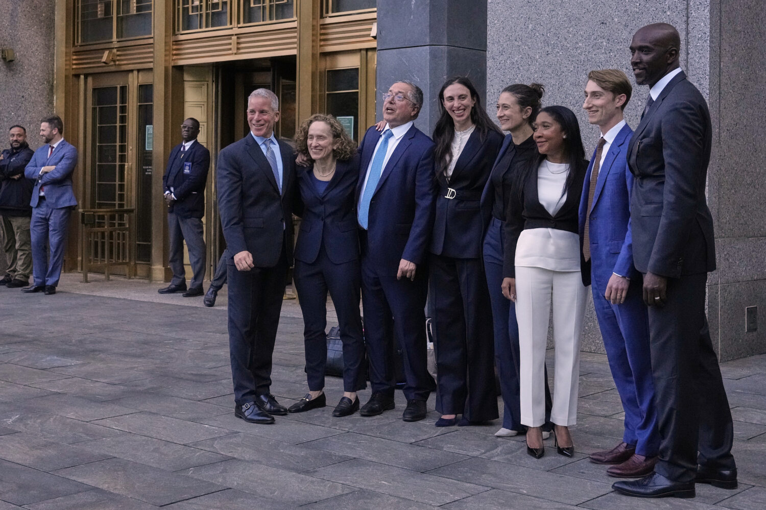 Defense attorneys for Sean "Diddy" Combs, including from left, Brian Steel, Alexandra Shapiro, Marc...