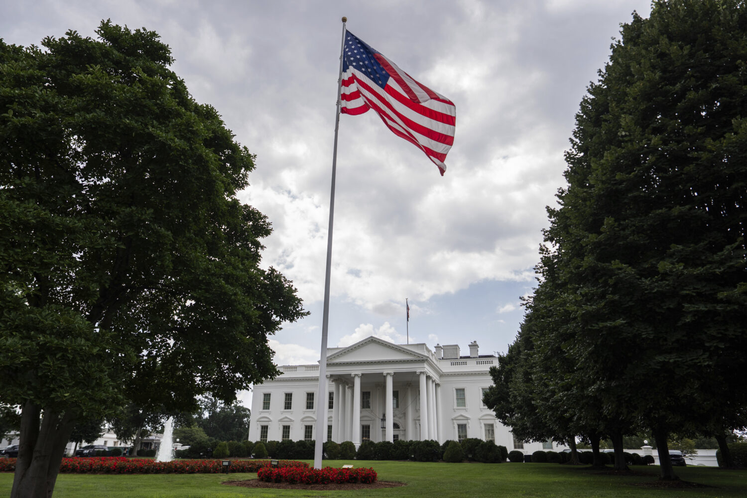 An American flag flies in front of the White House, Wednesday, July 23, 2025, in Washington. (AP Ph...