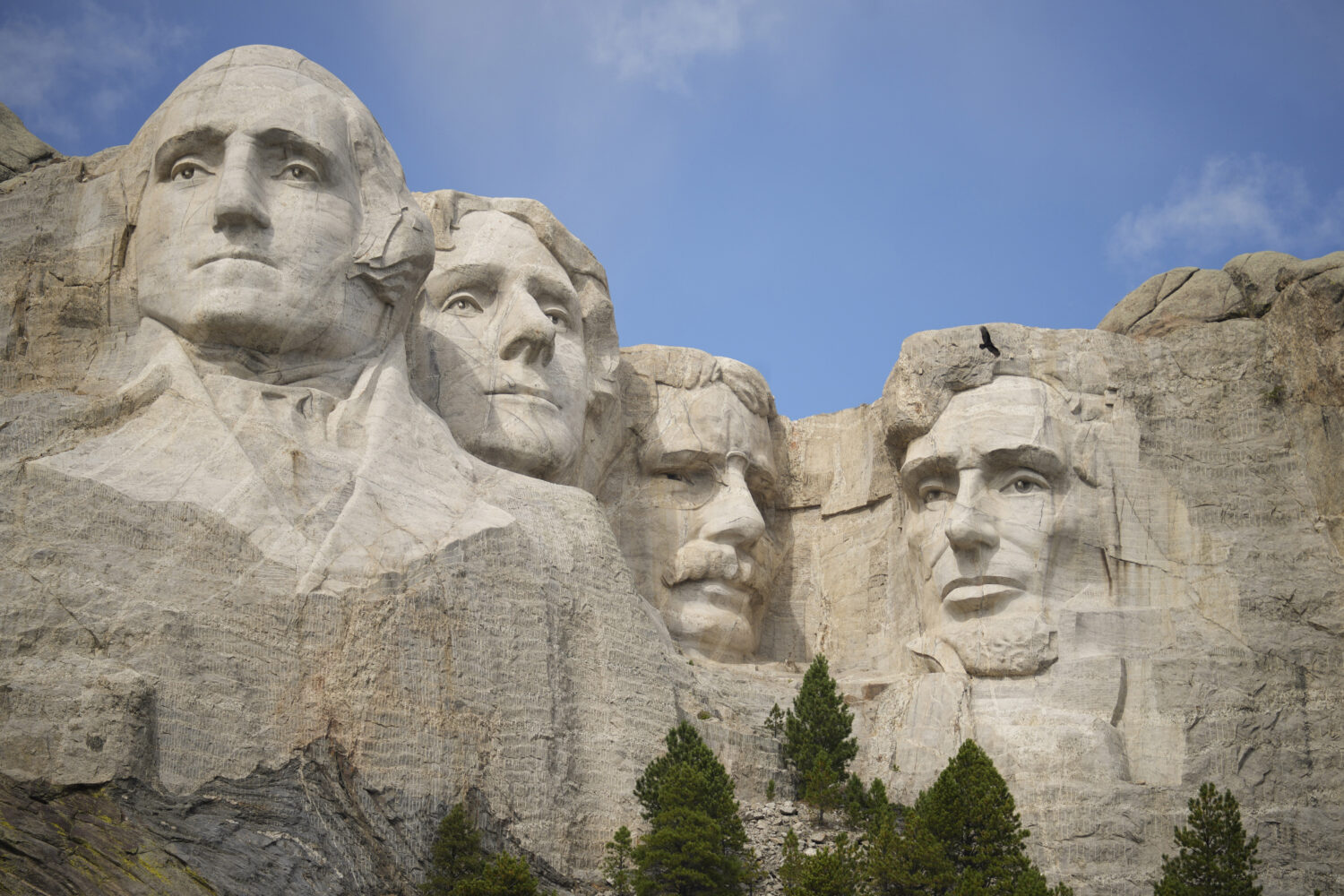 FILE - The faces of Mount Rushmore National Memorial are seen Sept. 21, 2023, in, Keystone, S.D. (A...