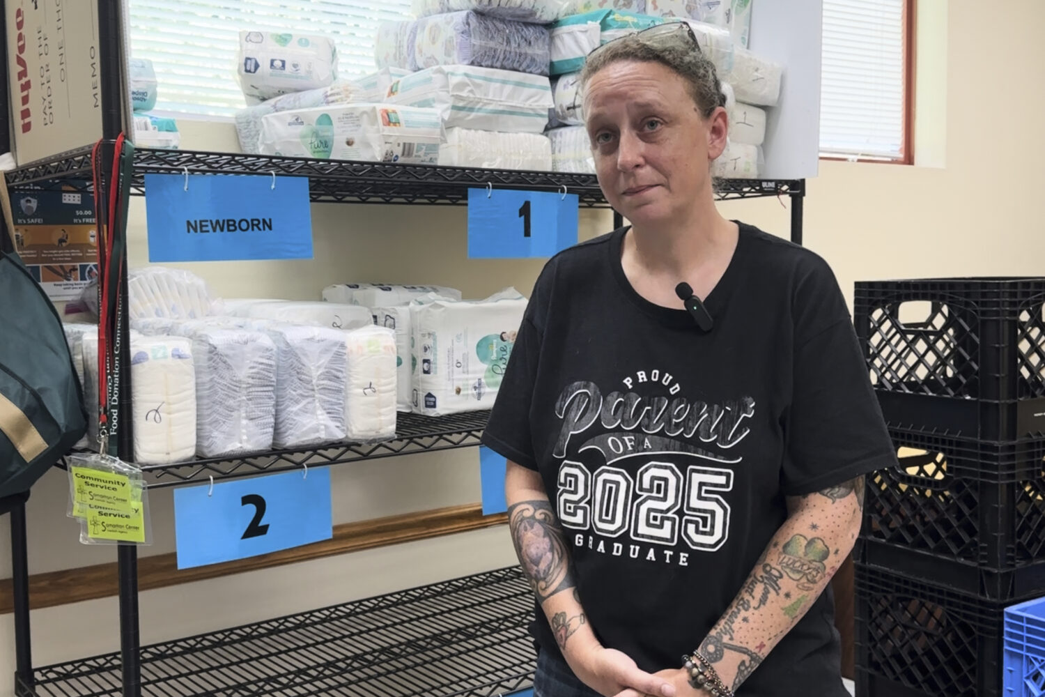 In this image taken from video, Amanda Hinton speaks about work requirements for Medicaid and the S...