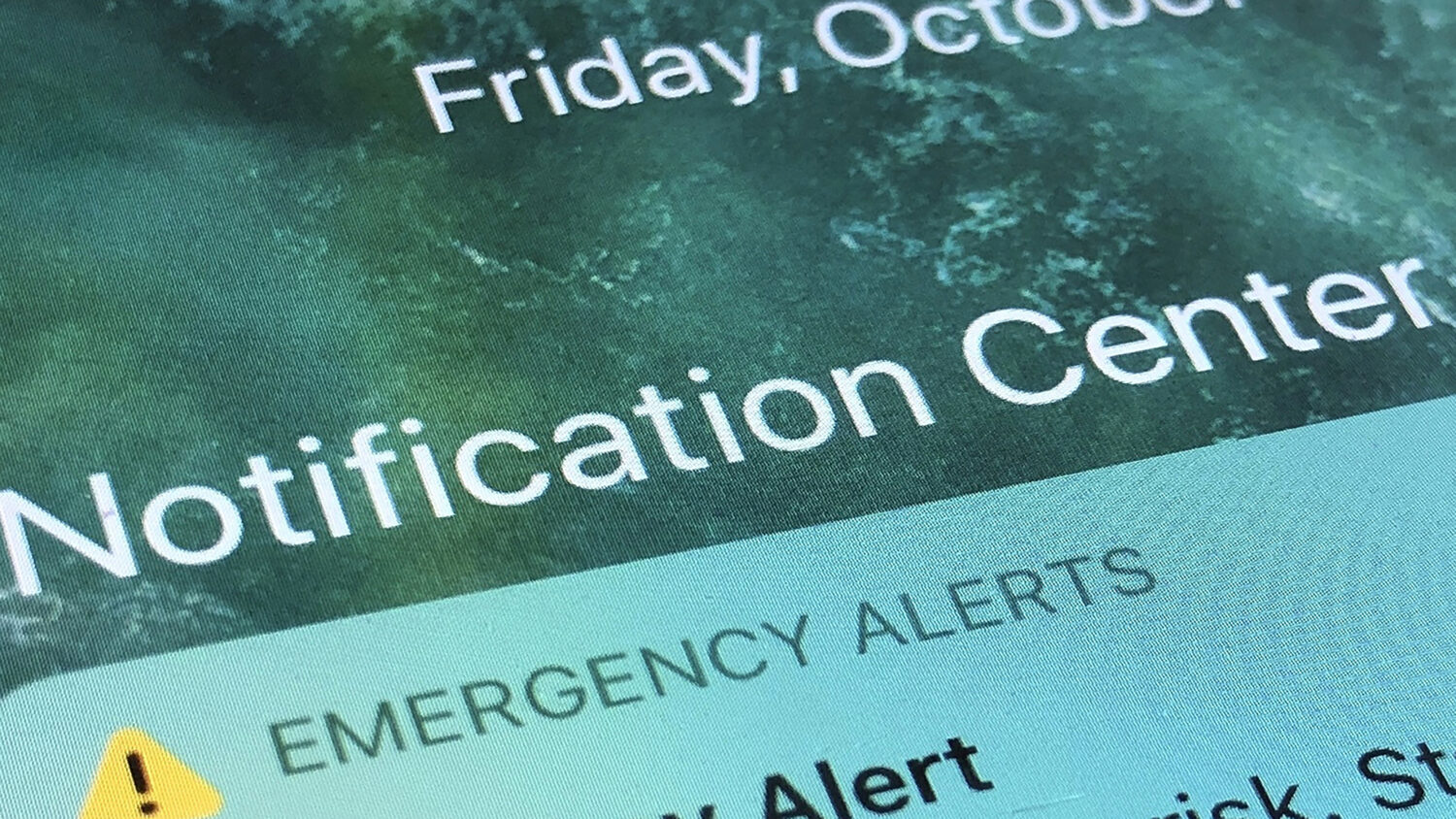 FILE - An emergency alert is displayed on a cellphone, Oct. 30, 2020, in Rio Rancho, N.M. (AP Photo...