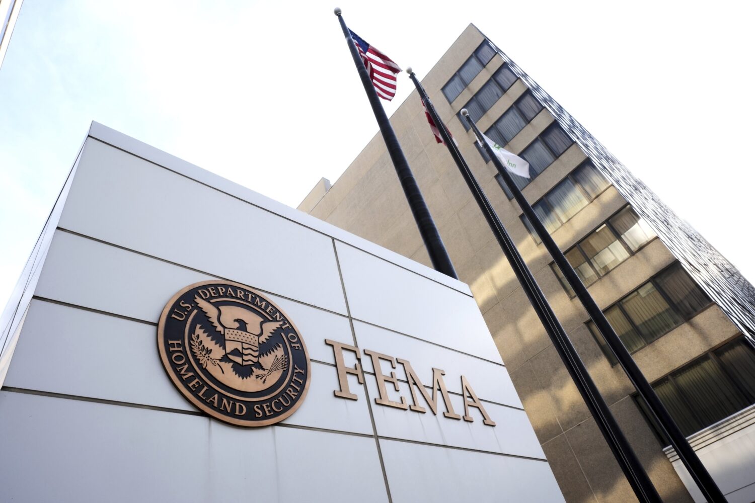 FILE - The Federal Emergency Management Agency headquarters is photographer in Washington, May 5, 2...
