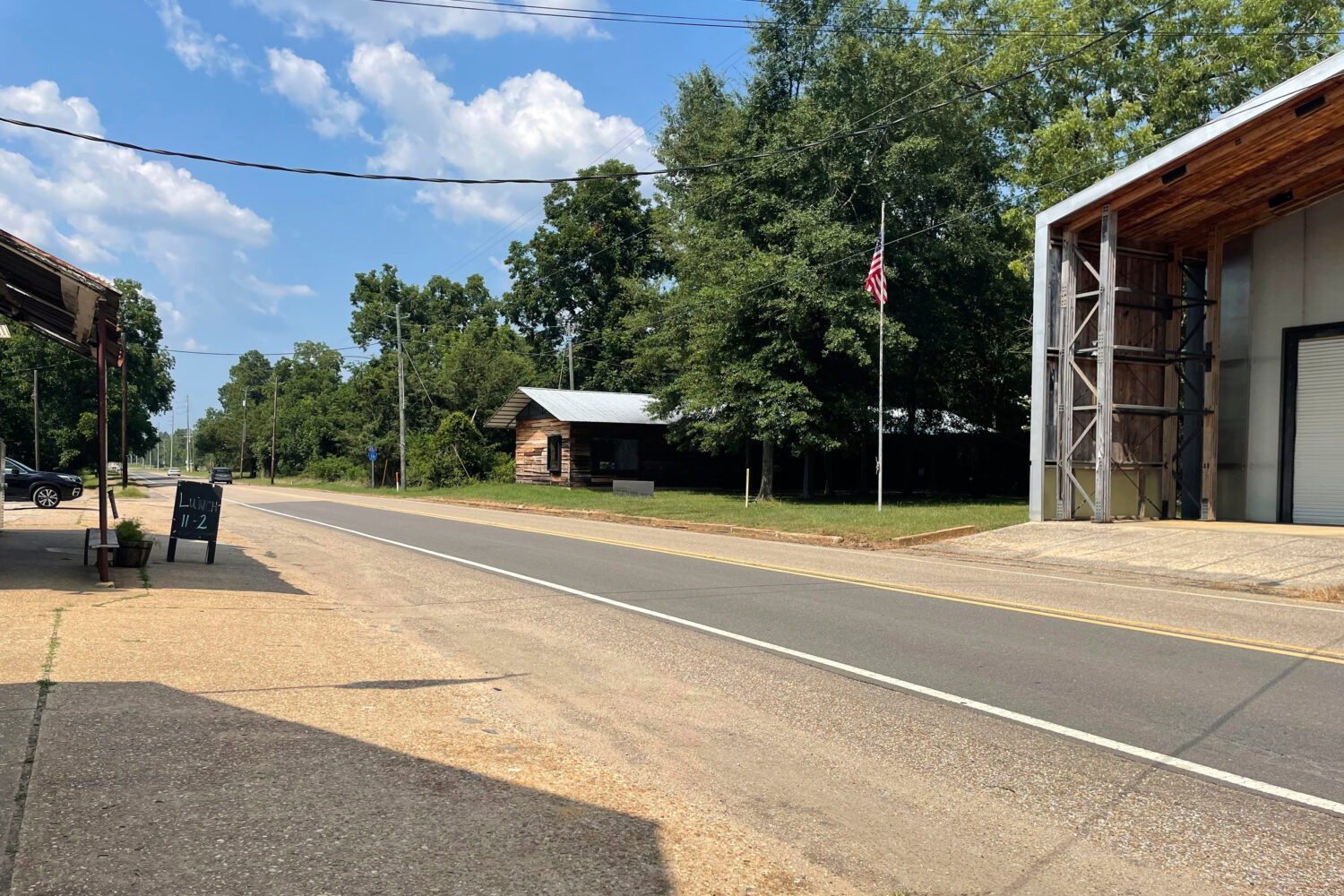 Route 61 runs through Newbern, Ala., population 133 people, on July 27, 2023. (AP Photo/Kim Chandle...