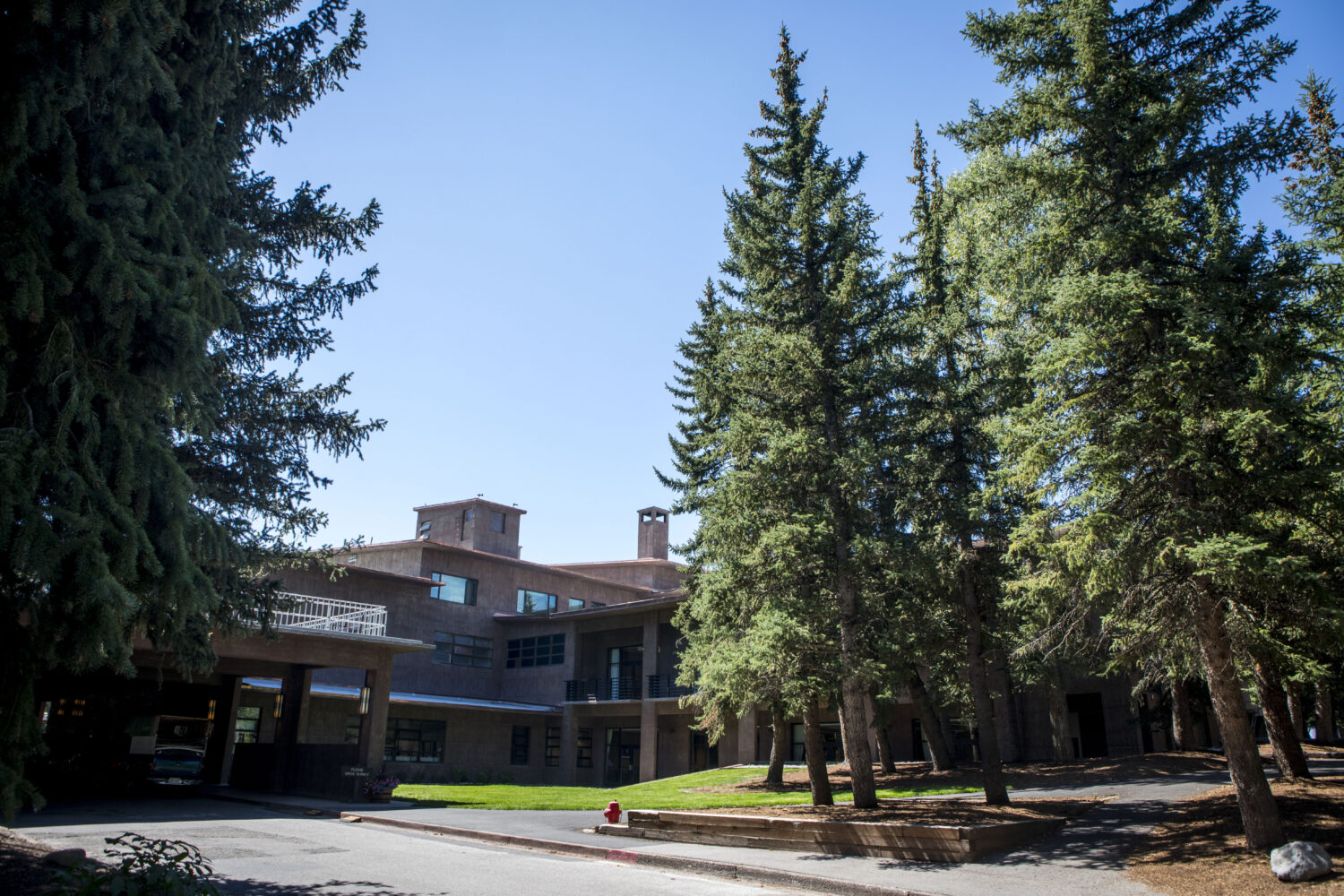 FILE - The exterior Jackson Lake Lodge is seen in Moran, Wy., Aug. 25, 2023. (AP Photo/Amber Baesle...