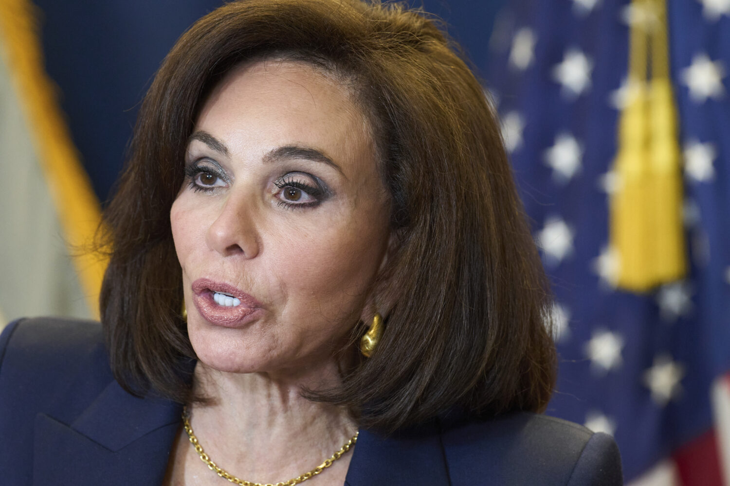 U.S. Attorney for the District of Columbia Jeanine Pirro speaks during a newss conference first abo...