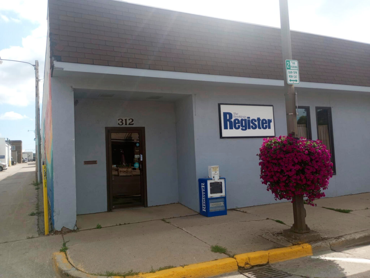The office of the Brookings Register newspaper is shown, Monday, Aug. 18, 2025, in Brookings, S.D.C...