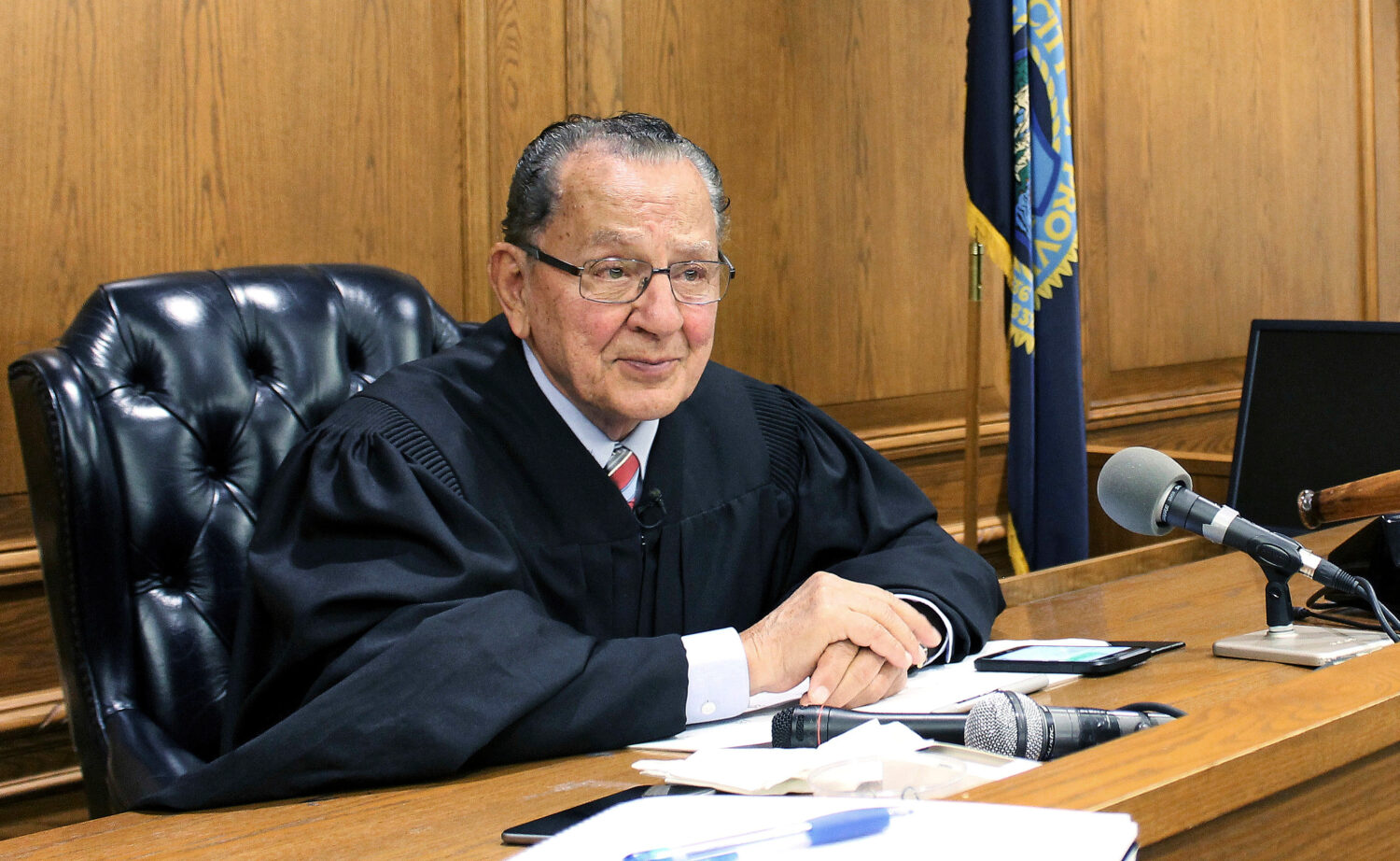FILE - Providence Municipal Court Judge Frank Caprio sits on the bench in Providence, R.I., Aug. 10...
