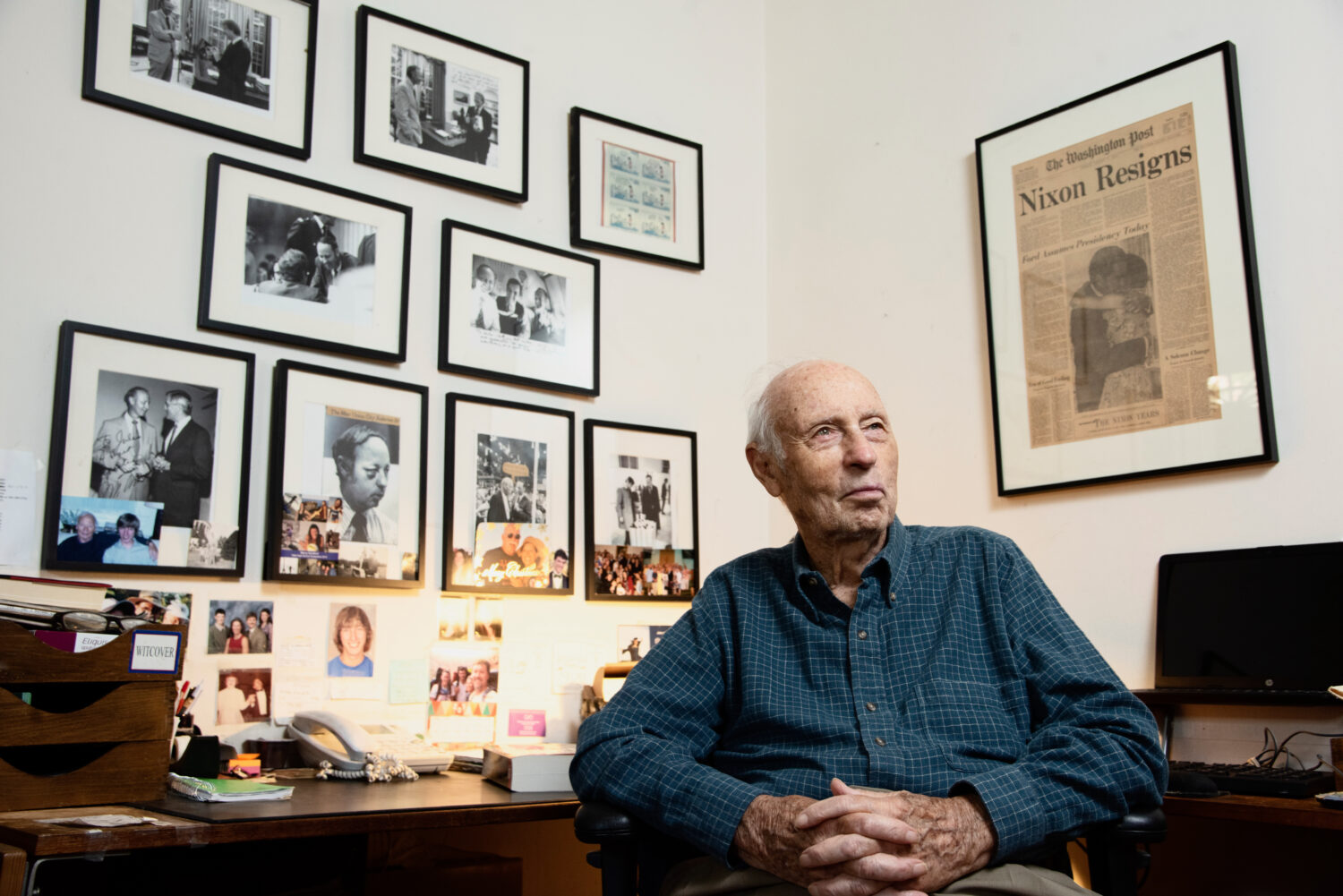 Author Jules Witcover photographed in his home, on Sept. 7, 2019, in Washington, D.C. (Marvin Josep...