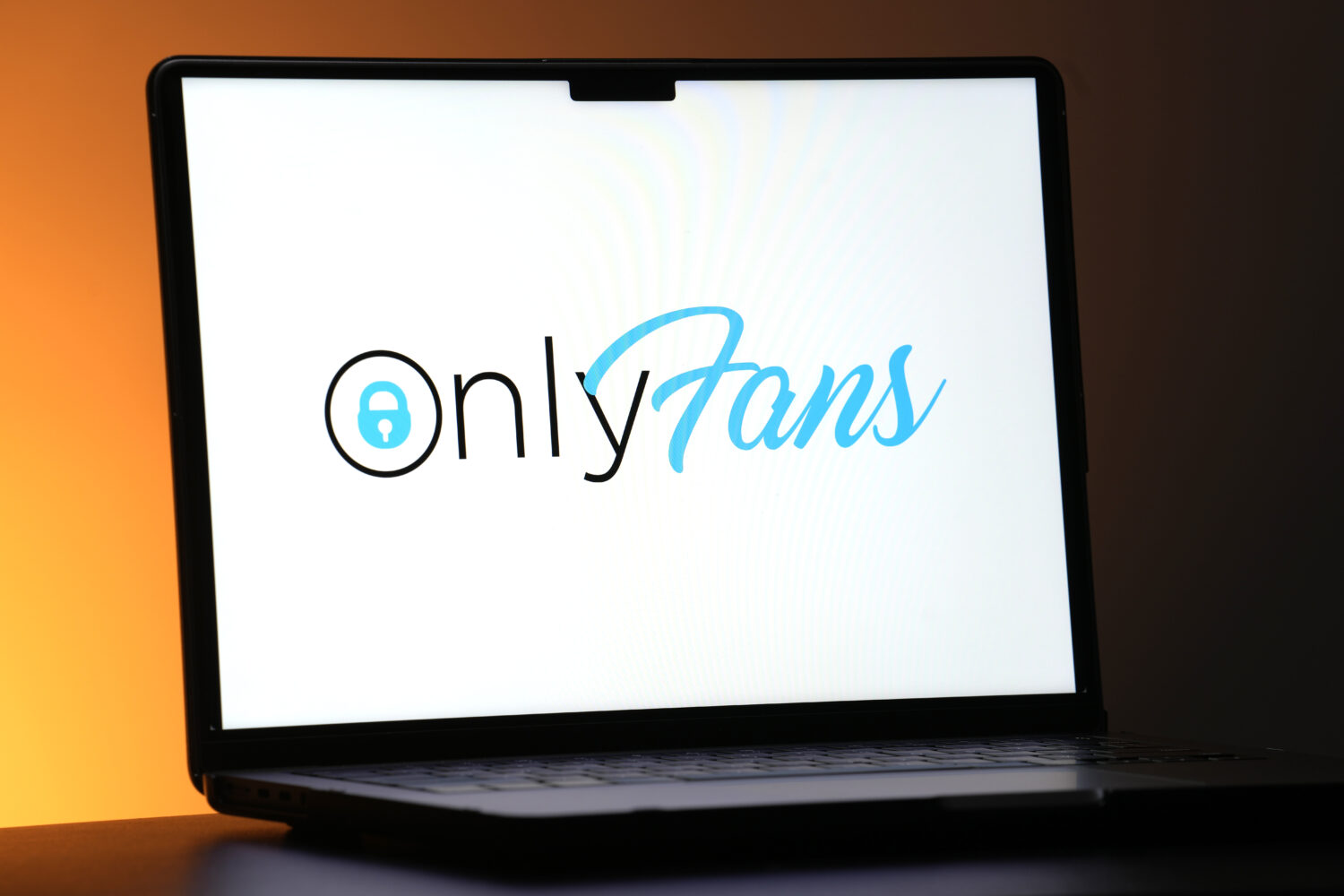 FILE - The OnlyFans logo is displayed on a computer monitor in this posed photo, Dec. 7, 2023, in S...