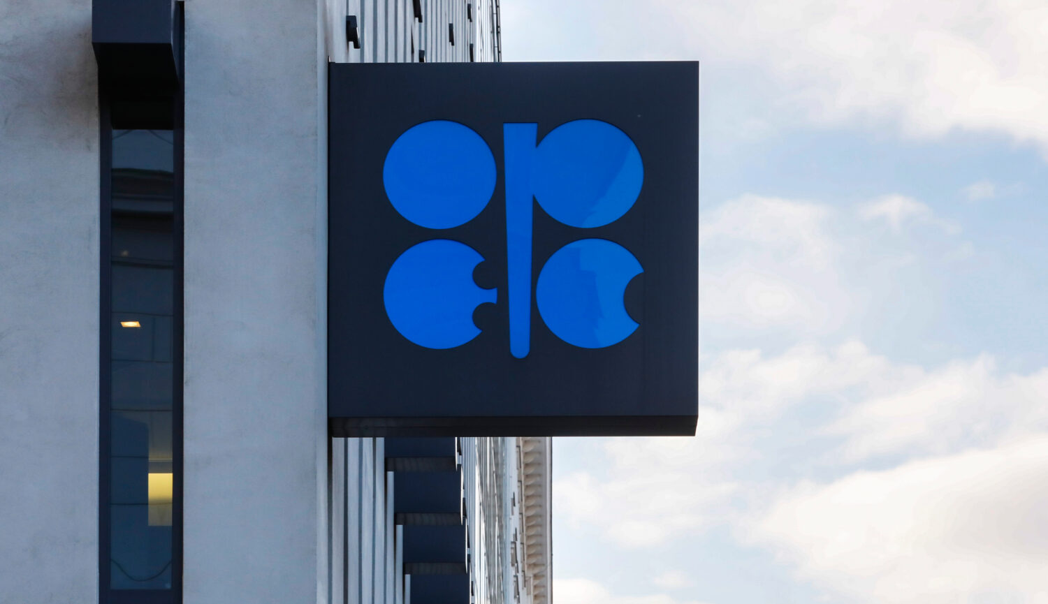FILE -The logo of the Organization of the Petroleum Exporting Countries (OPEC) is seen outside of O...