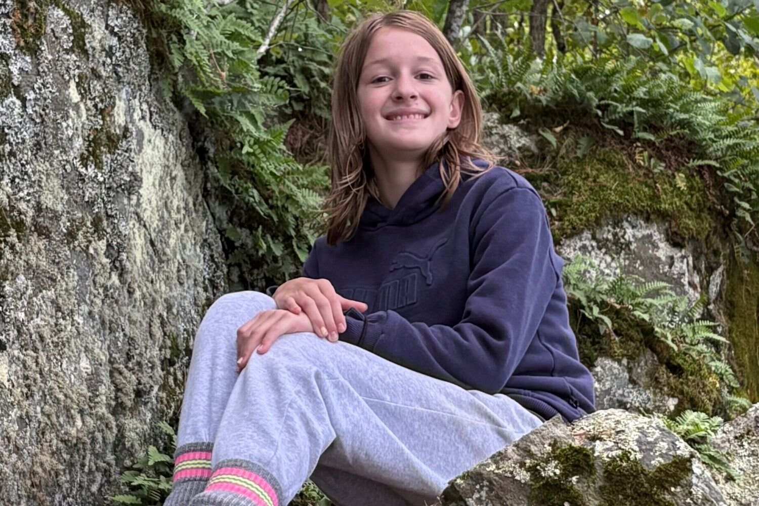 This photo provided by Gwendolyn Bisek in August 2025 shows her daughter, Genevieve Bisek, 11, who ...