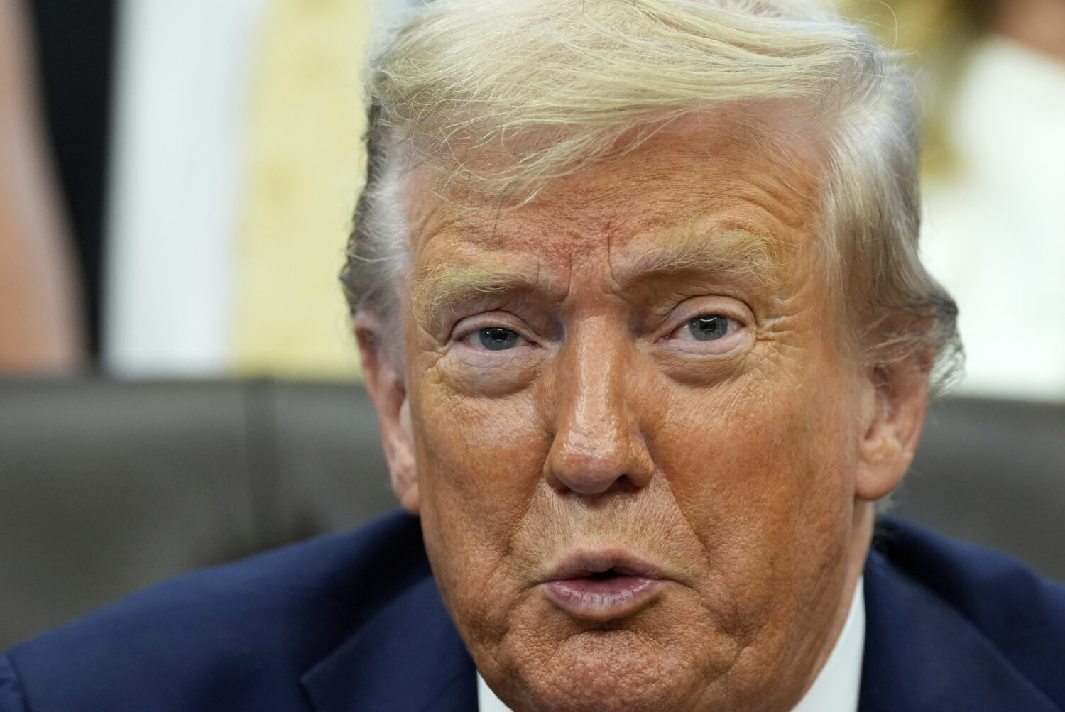 President Donald Trump speaks during an event signing a proclamation honoring the fourth anniversar...