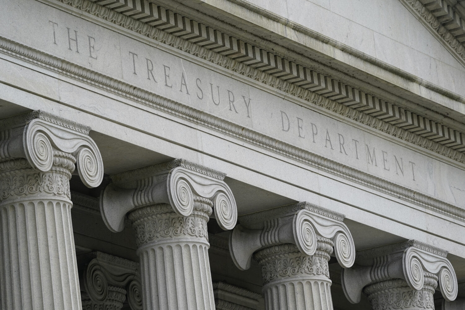 FILE - The Treasury Building is viewed in Washington, May 4, 2021. (AP Photo/Patrick Semansky, File...