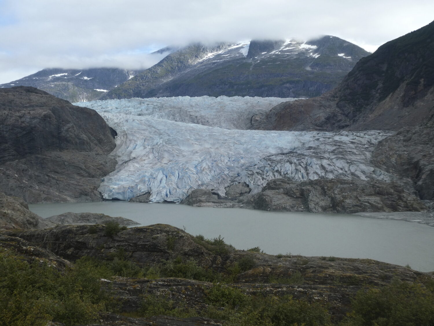Mendenhall Glacier and Mendenhall Lake, shown here on Aug. 30, 2025, in Juneau, Alaska, are part of...