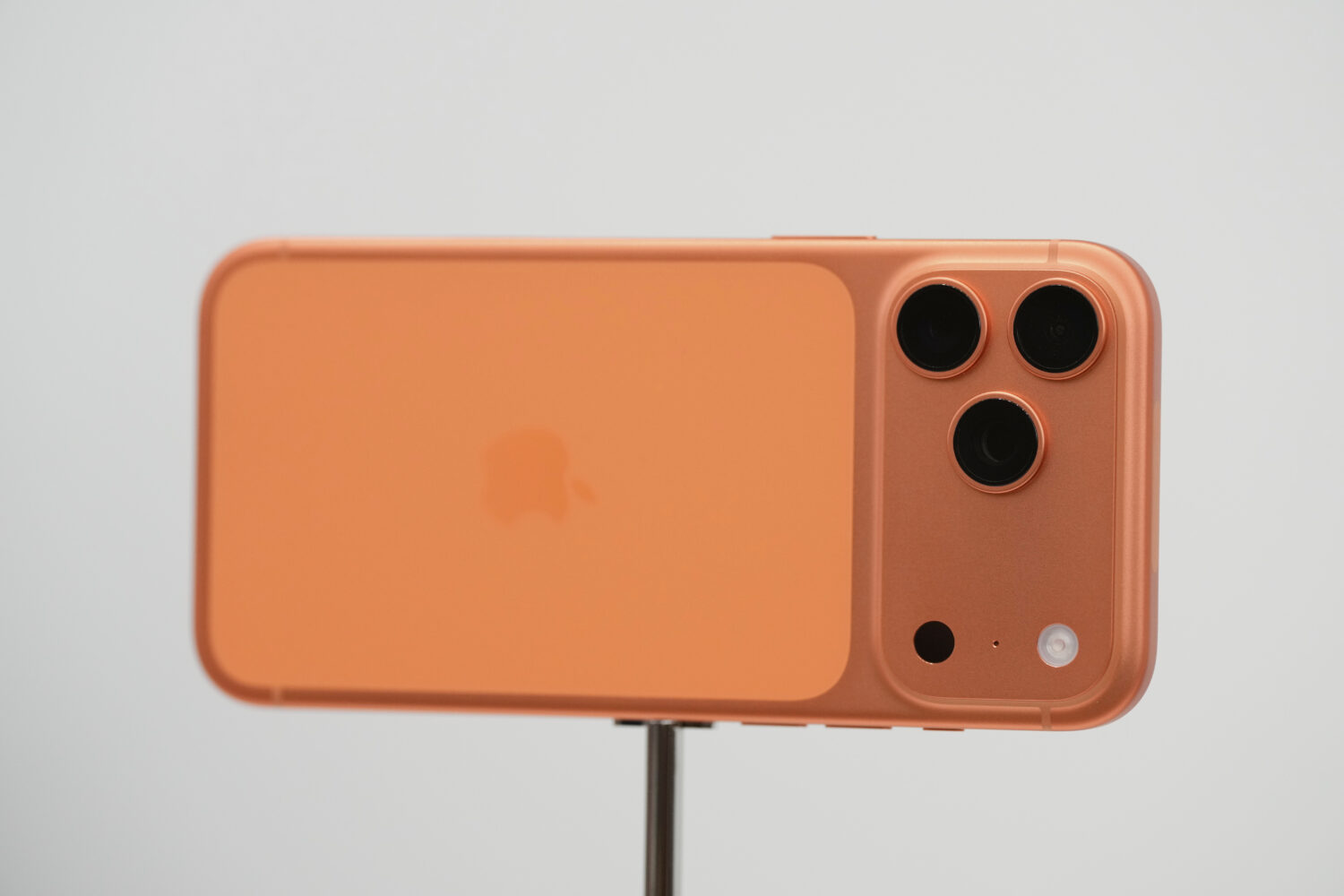 The iPhone 17 Pro is displayed during an announcement of new products at Apple Park on Tuesday, Sep...
