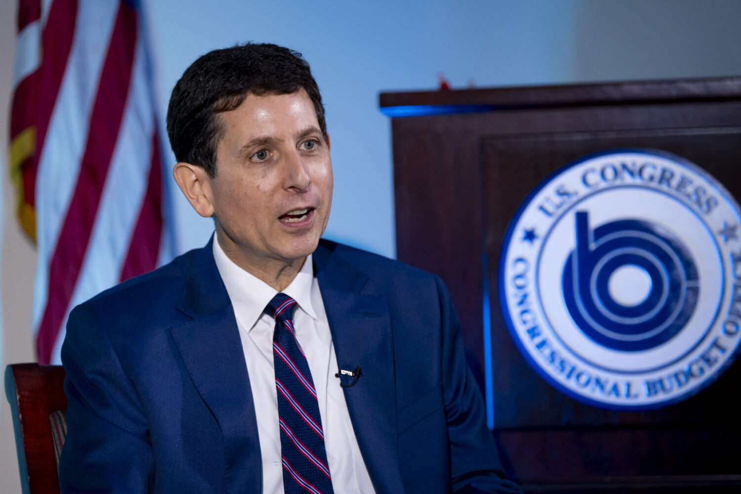 Phillip Swagel, director of the Congressional Budget Office, speaks during an interview with The As...