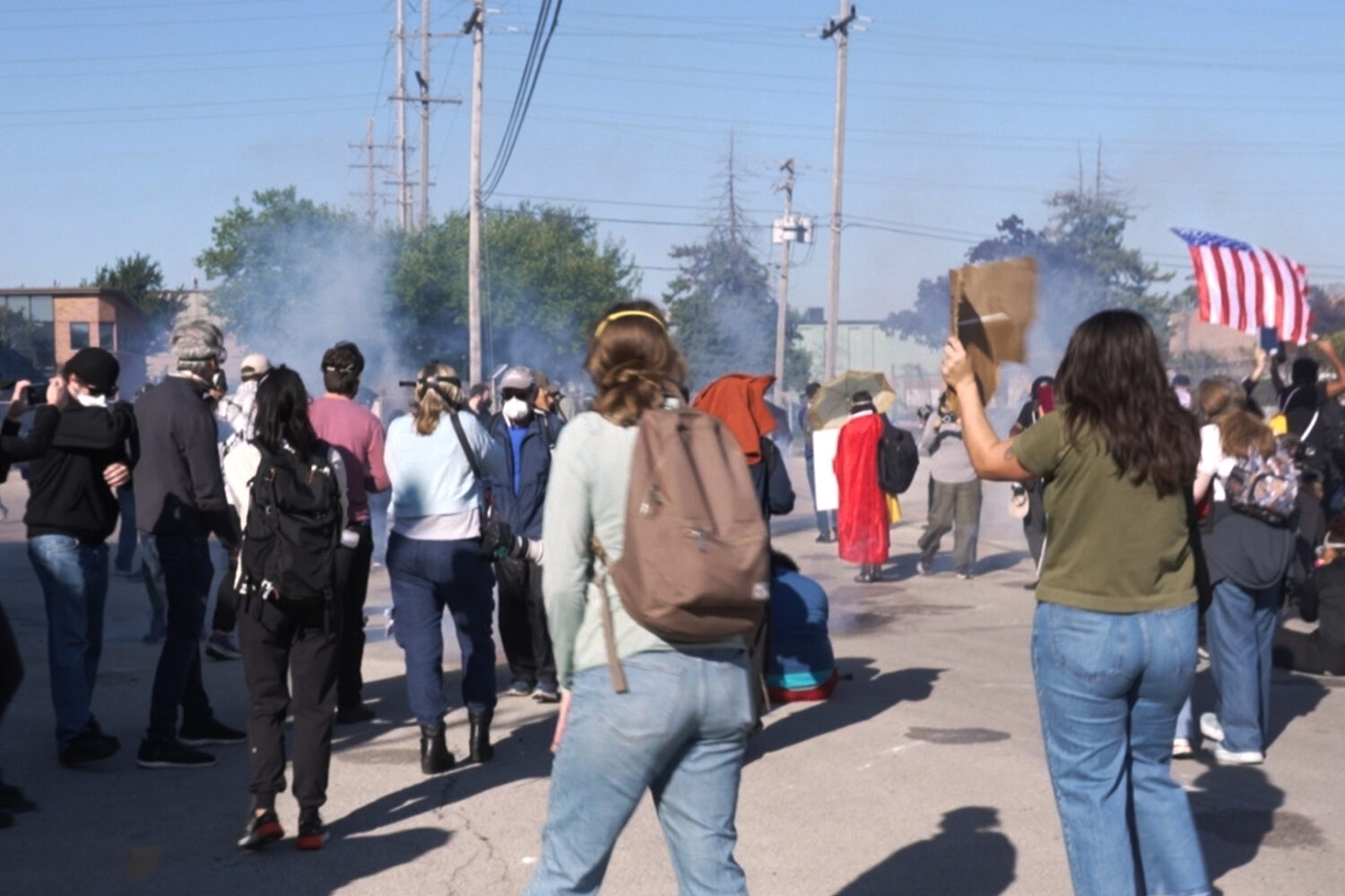 CAPTION CORRECTS LOCATION - Federal agents fired pepper balls and tear gas at protesters after some...