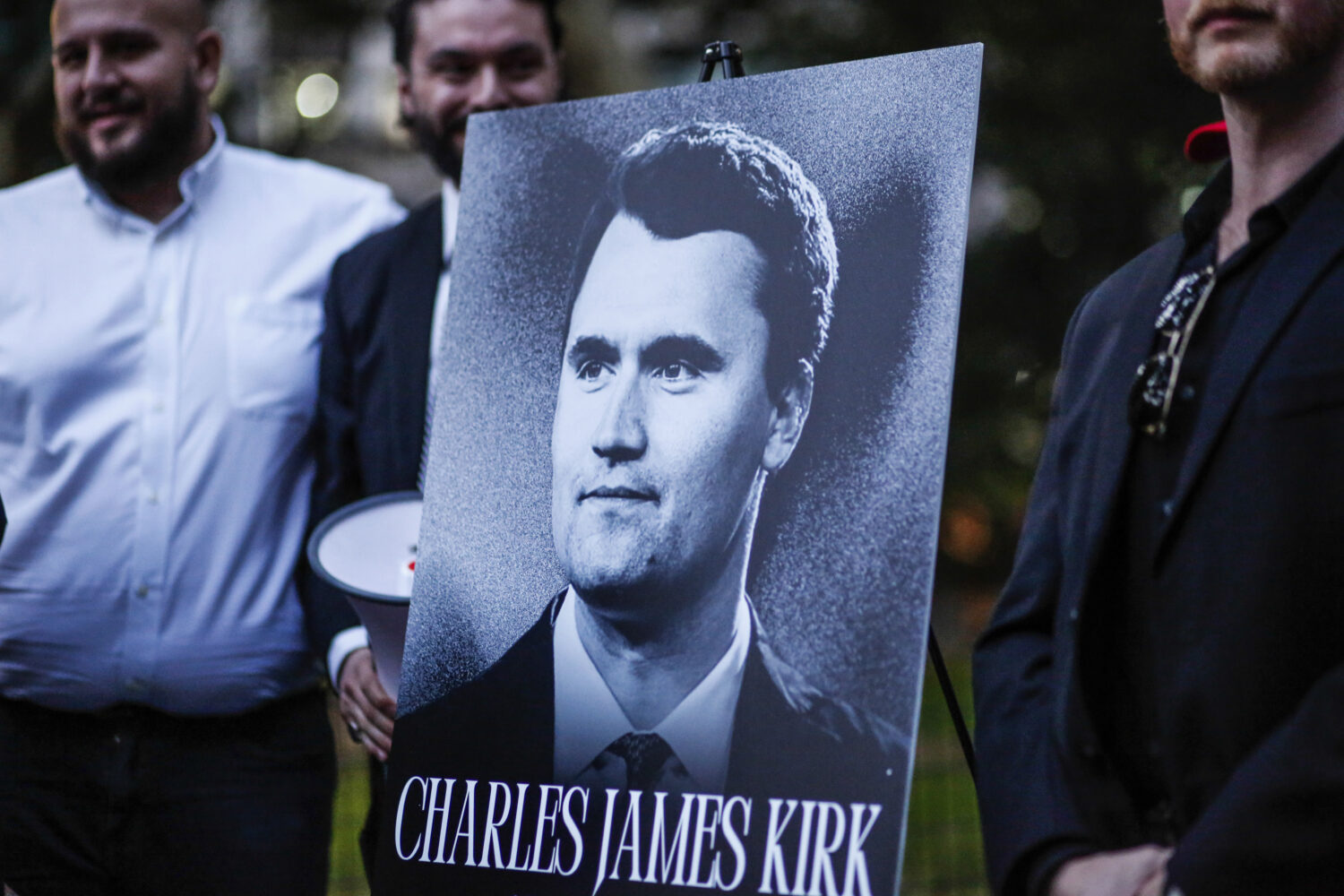 The New York Young Republicans Club holds a vigil for Turning Point USA CEO and co-founder Charlie ...