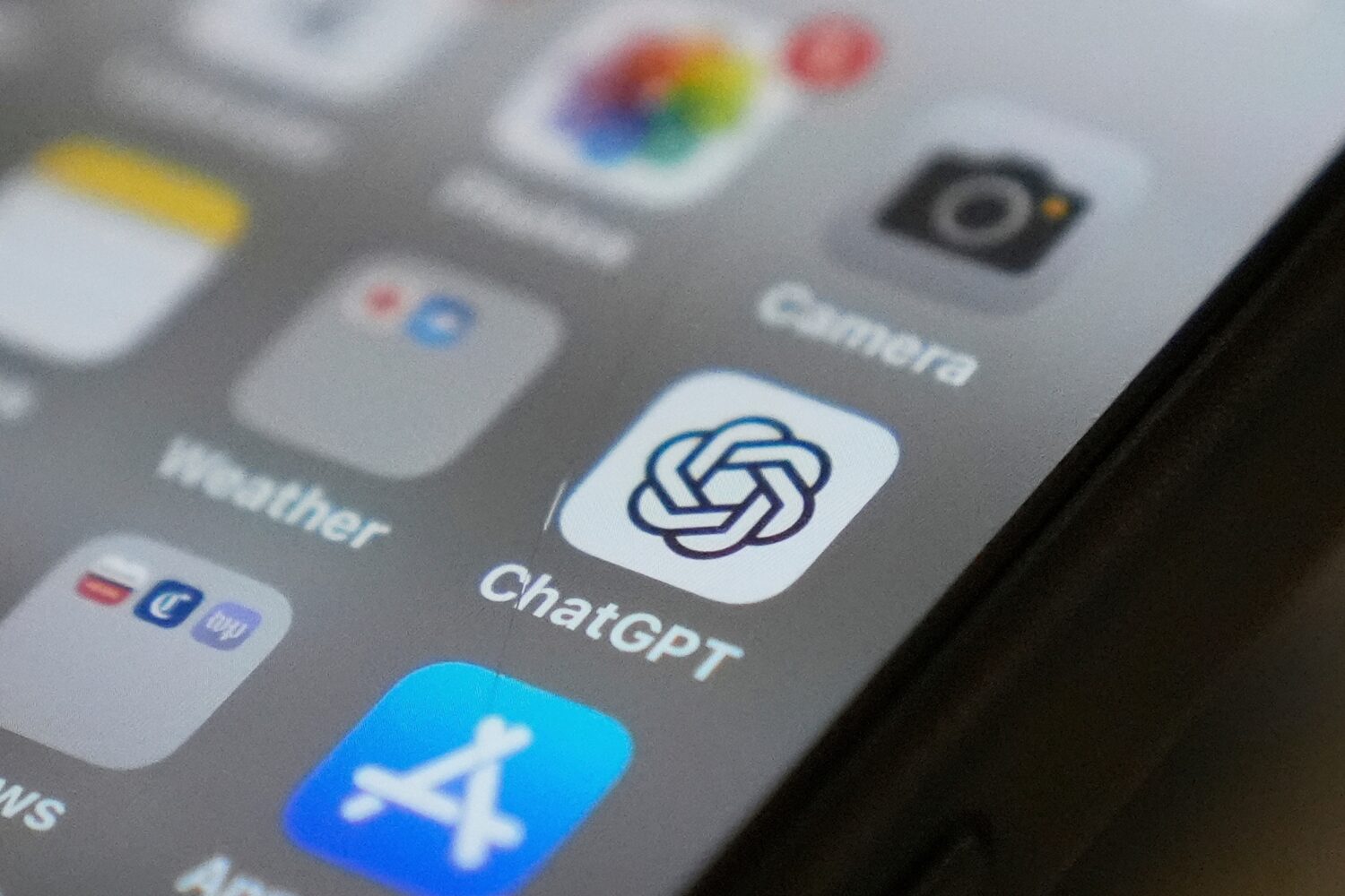 FILE - Chat GPT app icon is seen on a smartphone screen, Aug. 4, 2025, in Chicago. (AP Photo/Kiichi...