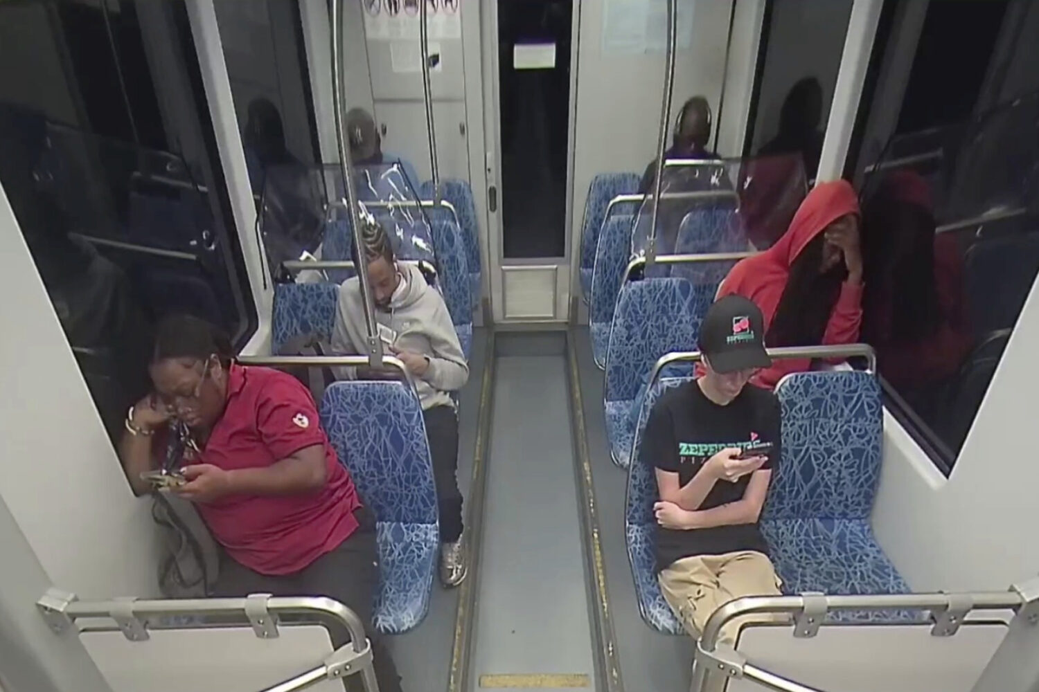 This screengrab made from video provided by the Charlotte Area Transit System shows Iryna Zarutska,...