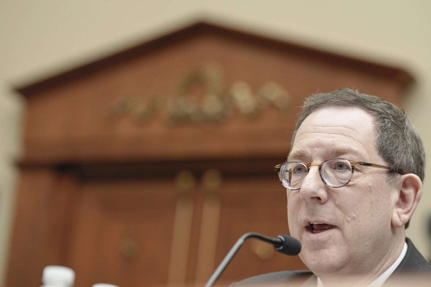 FILE - Northwestern University President Michael Schill testifies during a hearing of the House Com...