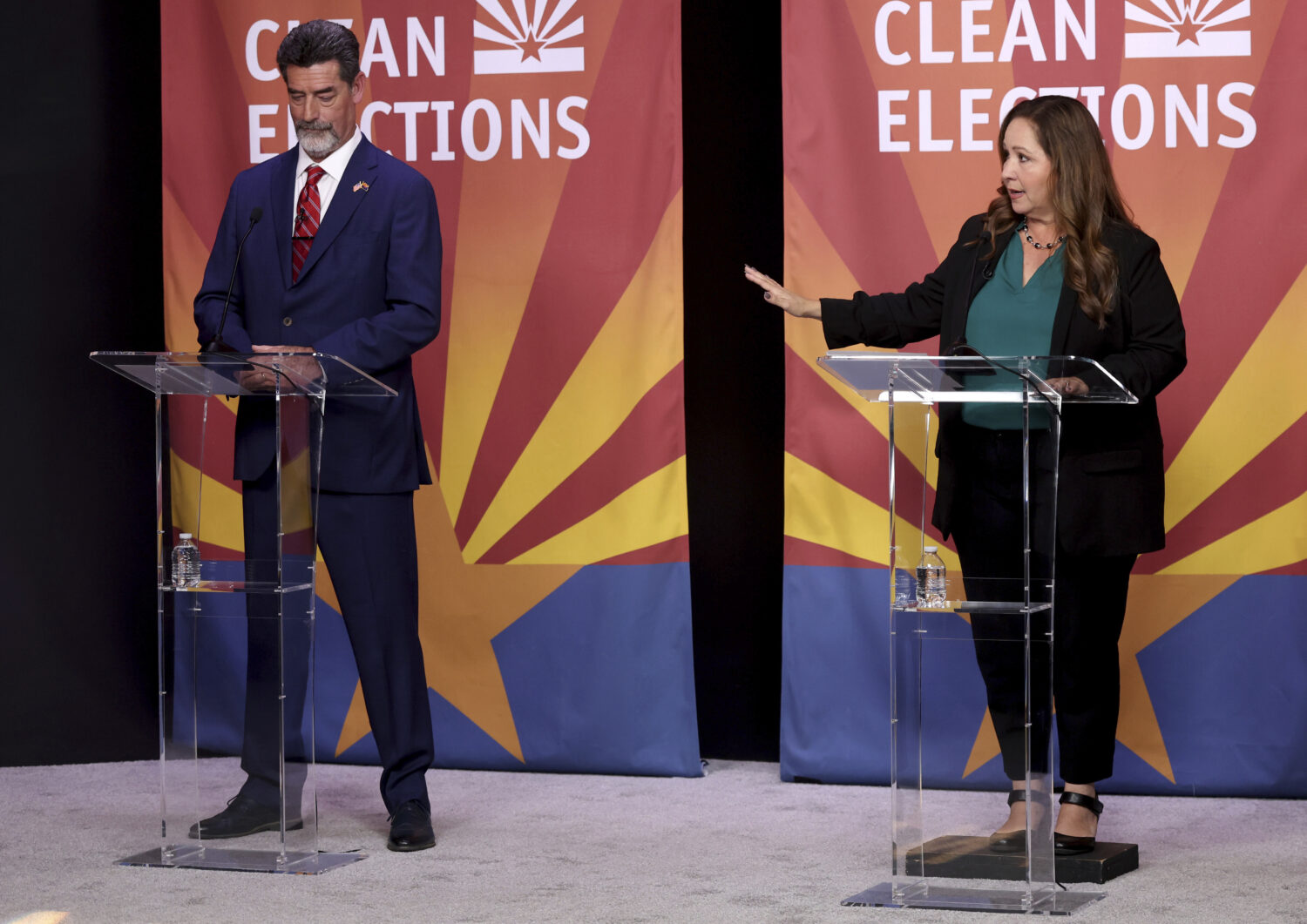 FILE - Congressional District 7 special election candidates Republican Daniel Butierez, left, and D...