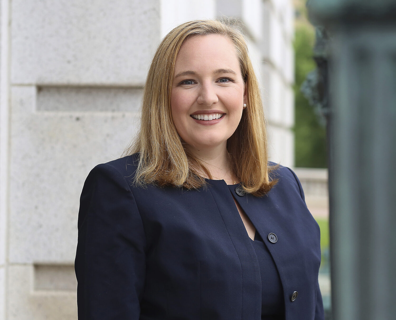 FILE - Kelda Roys stands outside the Capitol in Madison, Wis., June 26, 2018. (John Hart/Wisconsin ...