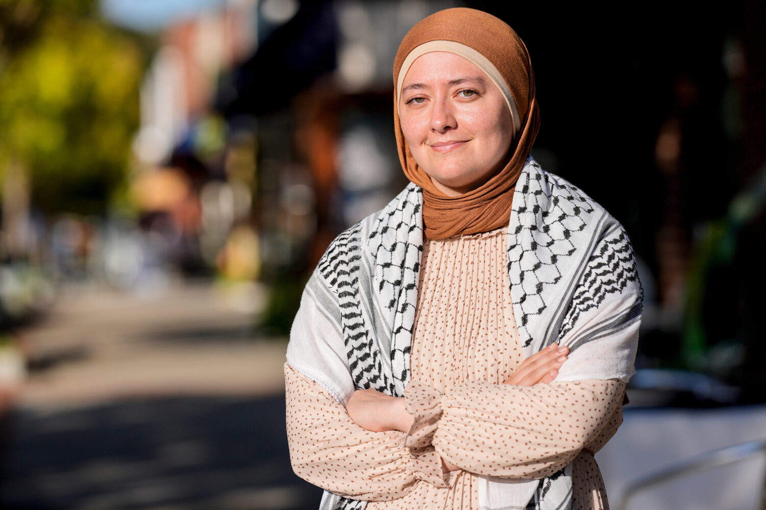 FILE - Georgia Rep. Ruwa Romman poses for a photo, Tuesday, Oct. 29, 2024, in Norcross, Ga. (AP Pho...