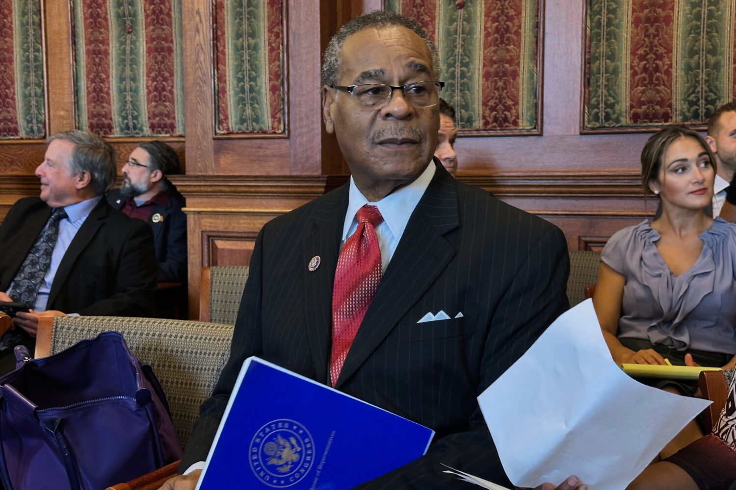 Democratic U.S. Rep. Emanuel Cleaver waits to speak against a proposed congressional redistricting ...