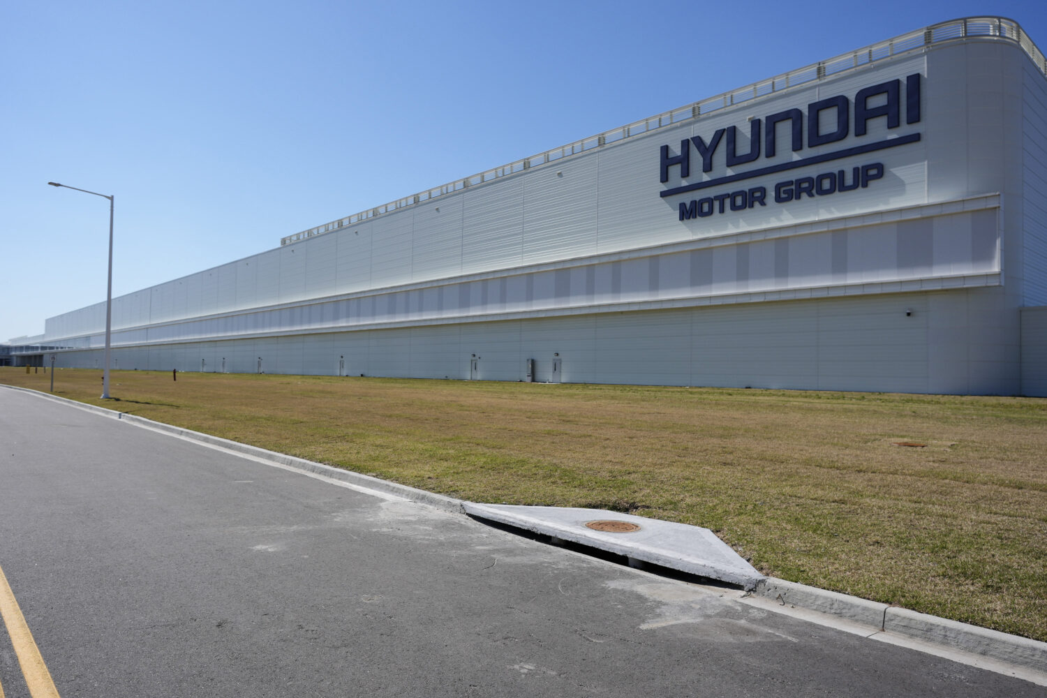 FILE - The Hyundai Motor Group Metaplant America is seen on March 26, 2025, in Ellabell, Ga. (AP Ph...