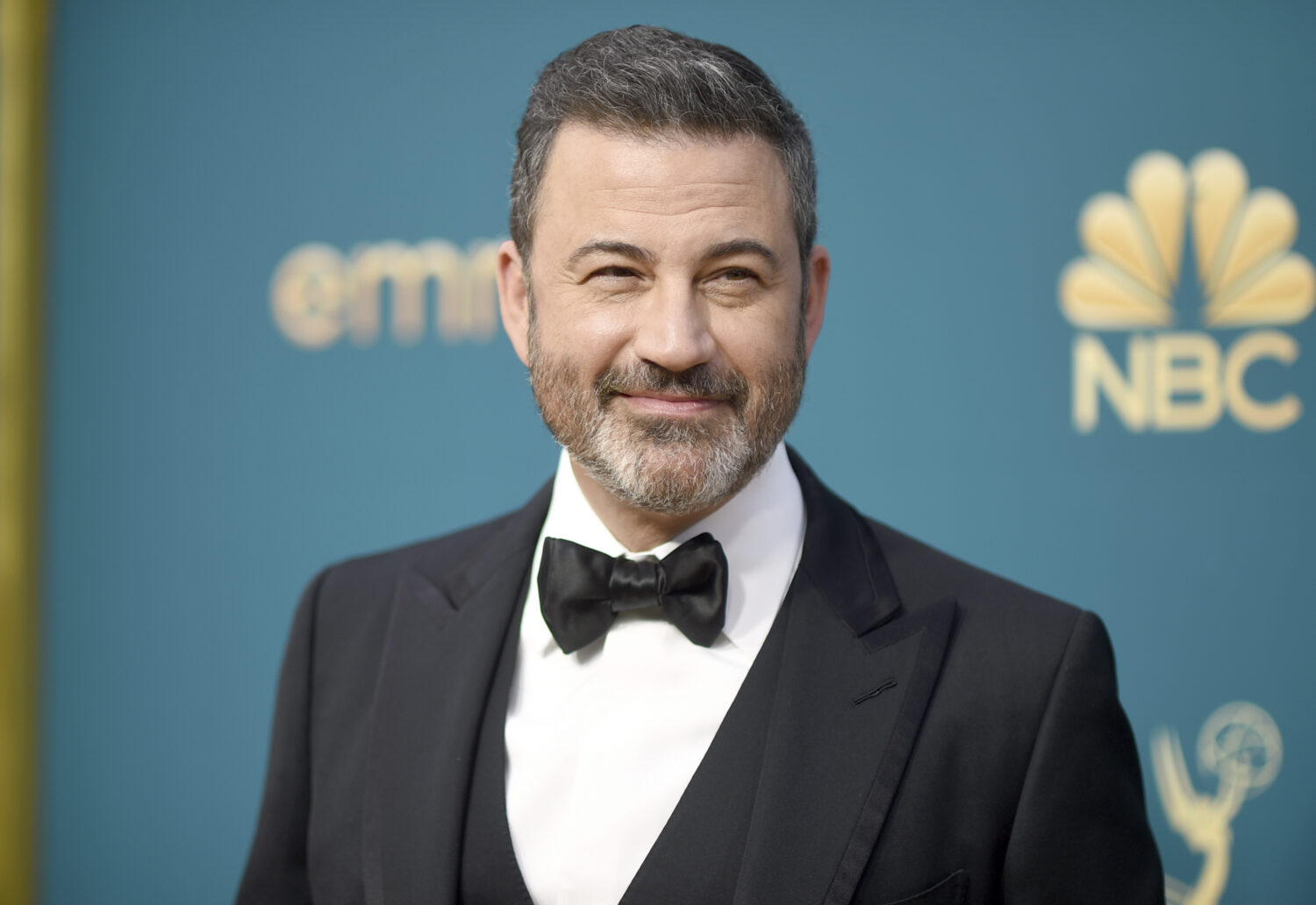 FILE - Jimmy Kimmel arrives at the 74th Primetime Emmy Awards at the Microsoft Theater in Los Angel...