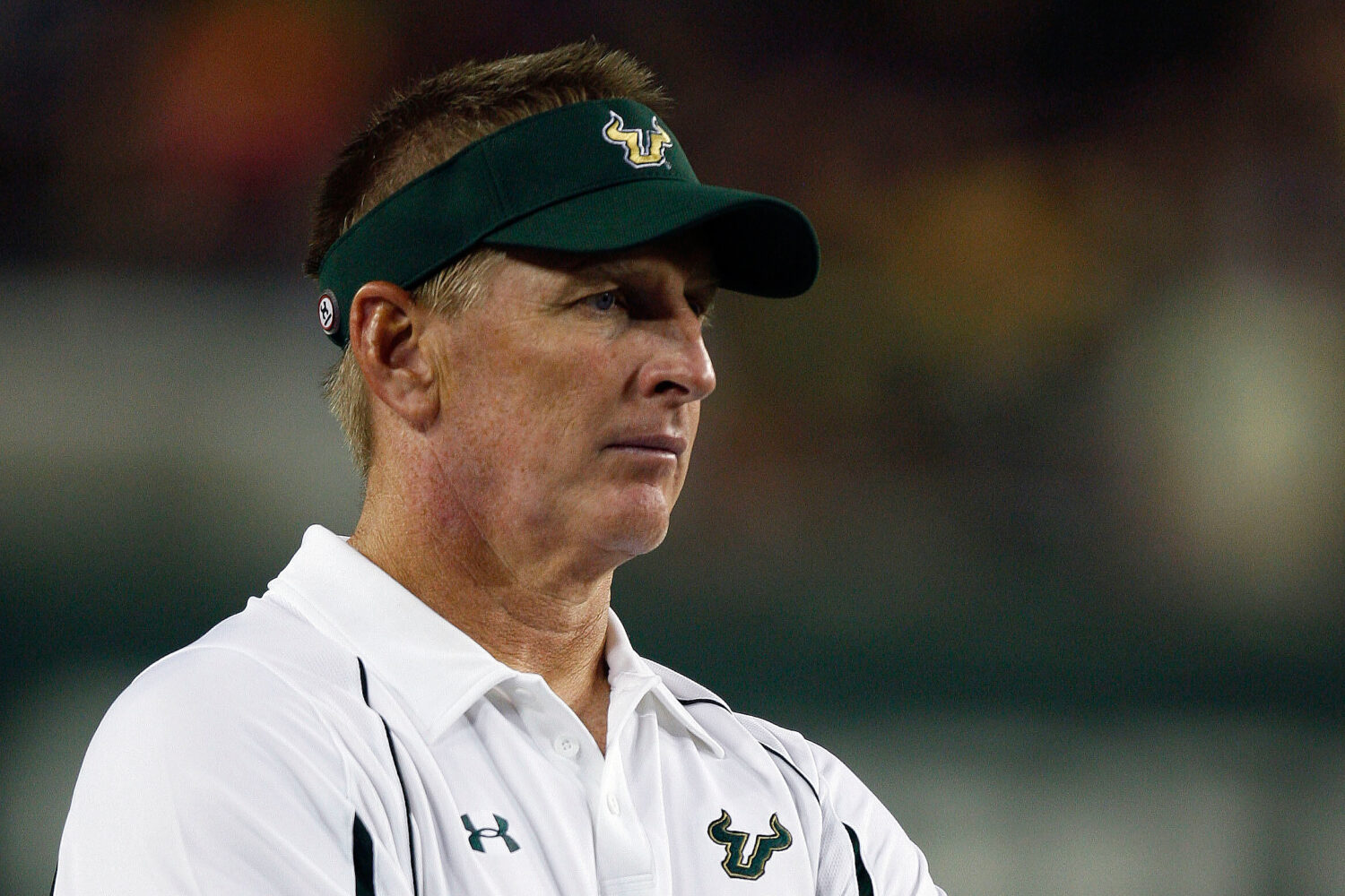 FILE - South Florida head coach Jim Leavitt watches his team play Charleston Southern during a NCAA...