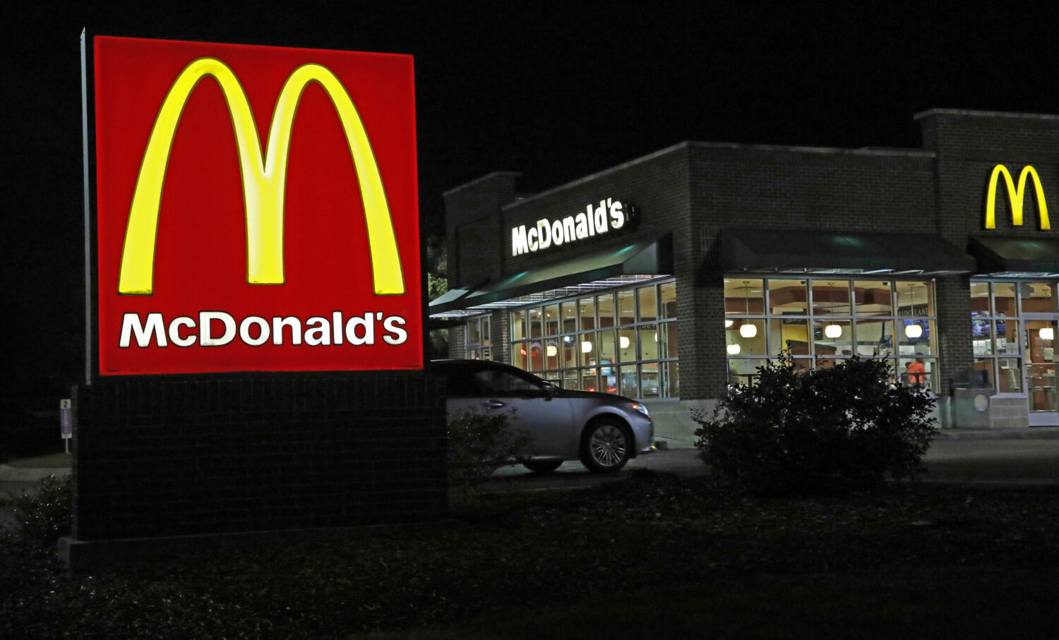 FILE - This photo shows a McDonald's restaurant in Ridgeland, Miss., Wednesday, Feb. 14, 2018. (AP ...