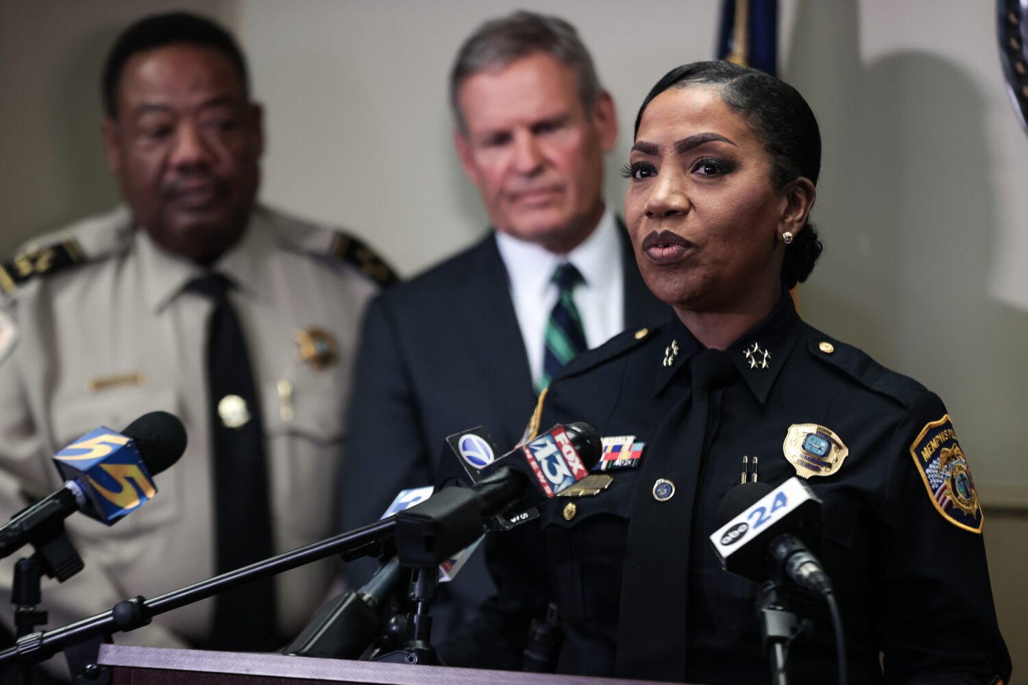 Memphis police chief CJ Davis speaks about the National Guard and federal agencies arriving in Memp...