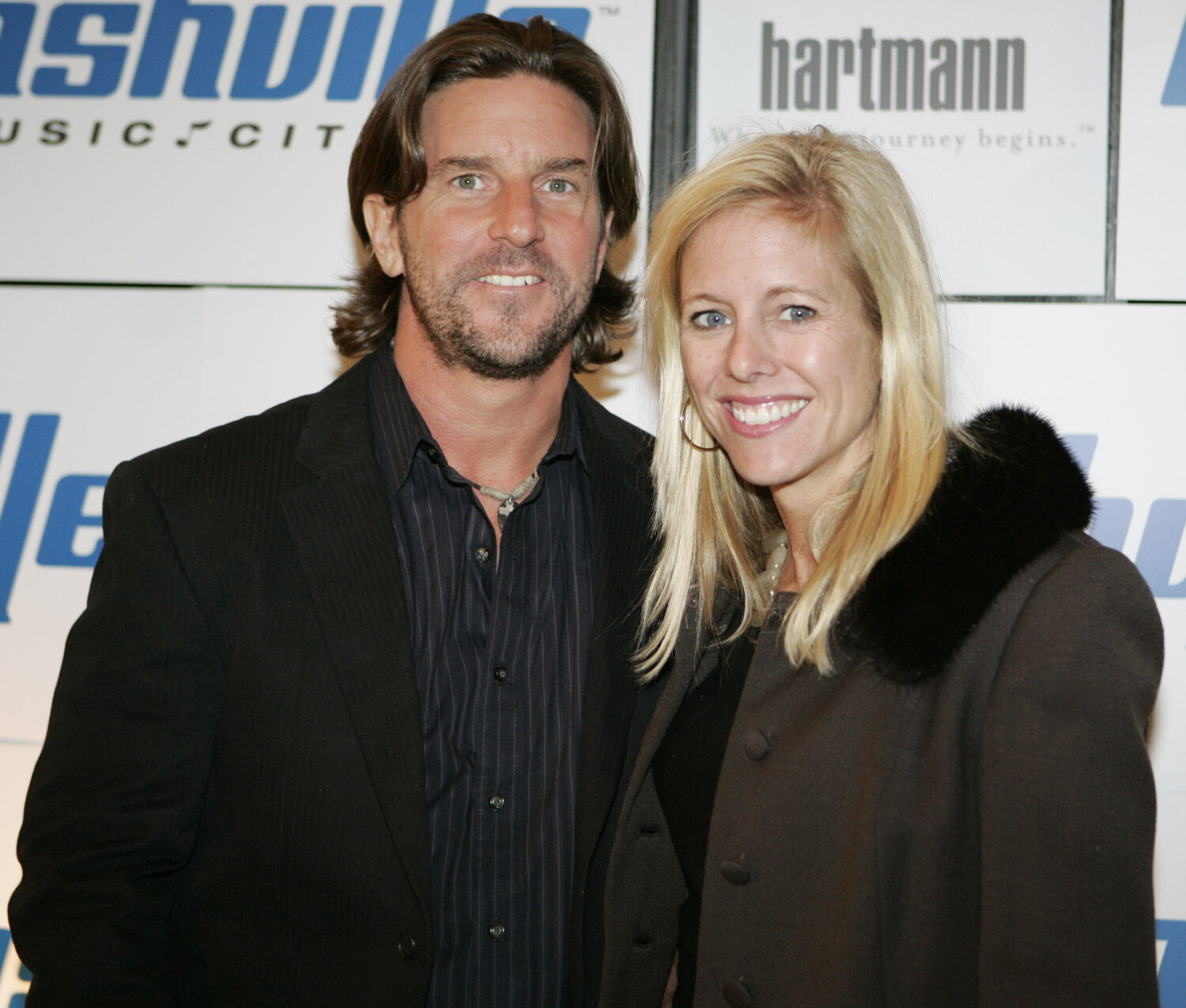 FILE - Musician Brett James and his wife Sandy appear at a pre-CMA Awards event in Nashville, Tenn....