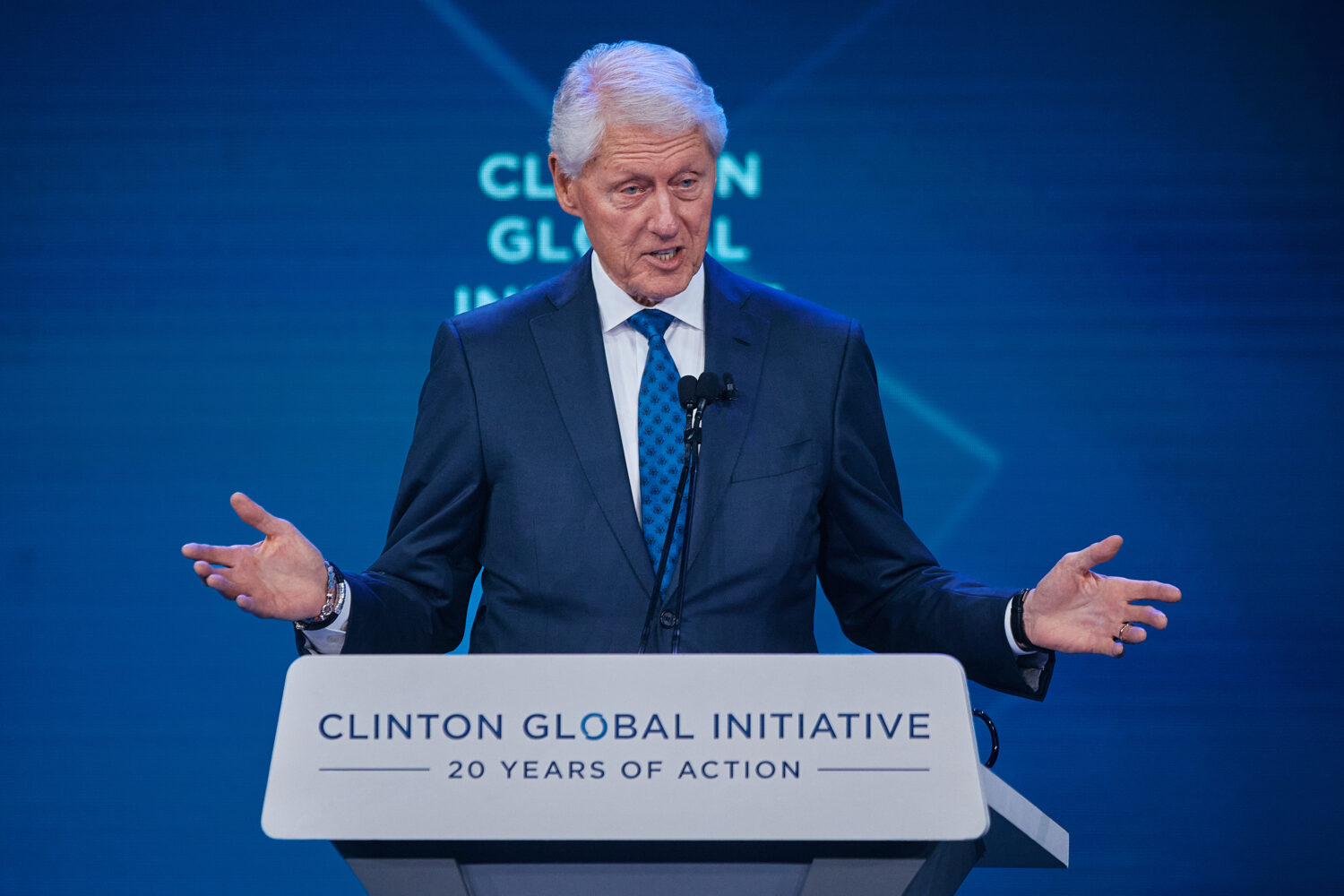 Former U.S. President Bill Clinton speaks during the Clinton Global Initiative, on Wednesday, Sept....