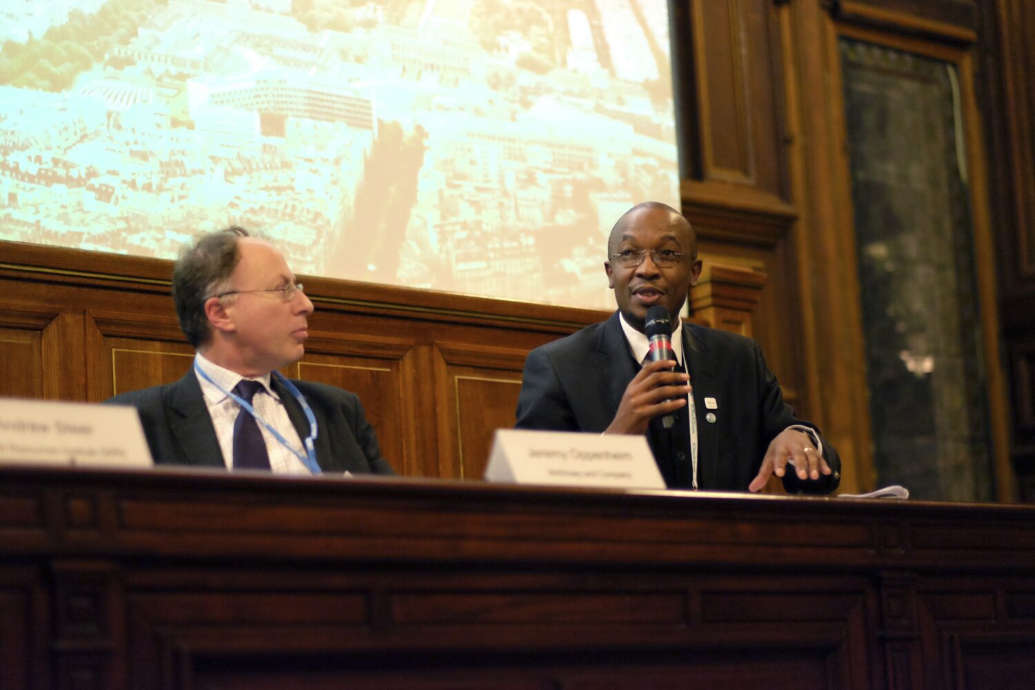 FILE - In this photo provided by Kerry Constabile, Mpho Parks Tau, Mayor of Johannesburg, launch th...